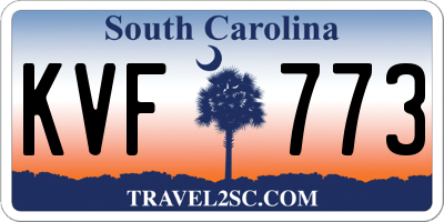 SC license plate KVF773