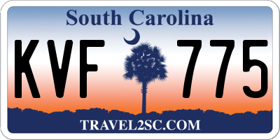 SC license plate KVF775