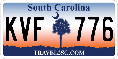SC license plate KVF776