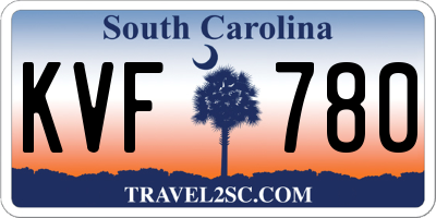 SC license plate KVF780