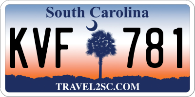 SC license plate KVF781