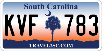 SC license plate KVF783