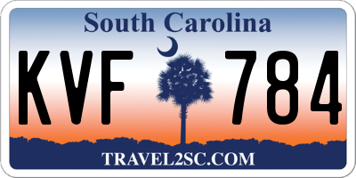 SC license plate KVF784