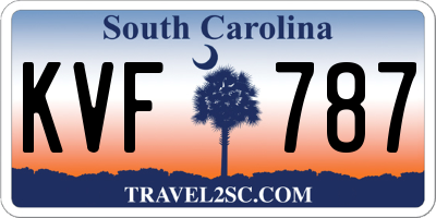 SC license plate KVF787
