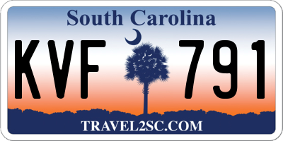 SC license plate KVF791