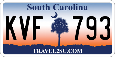 SC license plate KVF793