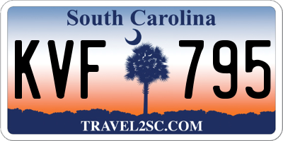 SC license plate KVF795