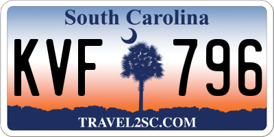 SC license plate KVF796