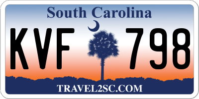 SC license plate KVF798