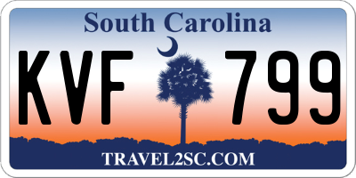 SC license plate KVF799