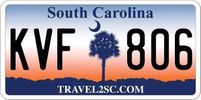SC license plate KVF806