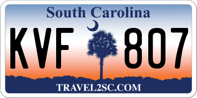 SC license plate KVF807