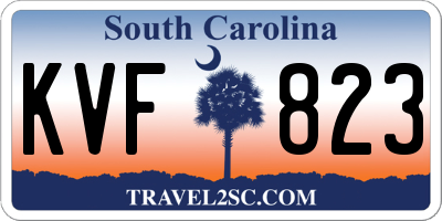 SC license plate KVF823