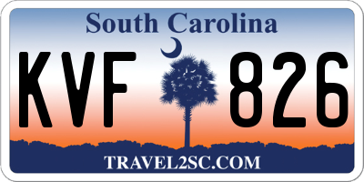 SC license plate KVF826
