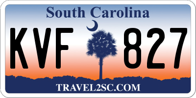 SC license plate KVF827