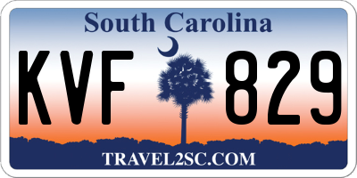 SC license plate KVF829