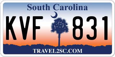 SC license plate KVF831
