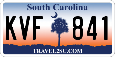 SC license plate KVF841
