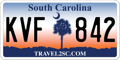 SC license plate KVF842