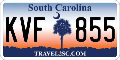 SC license plate KVF855