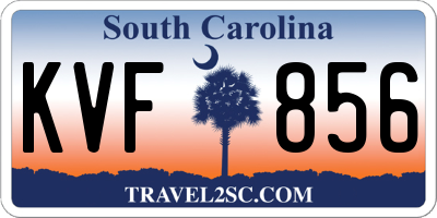 SC license plate KVF856