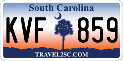 SC license plate KVF859