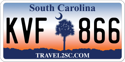 SC license plate KVF866
