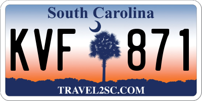 SC license plate KVF871
