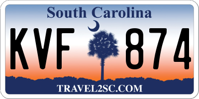 SC license plate KVF874