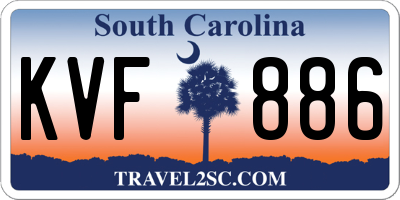 SC license plate KVF886