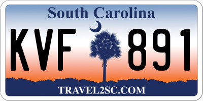 SC license plate KVF891