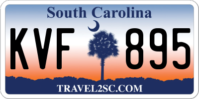 SC license plate KVF895