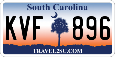 SC license plate KVF896