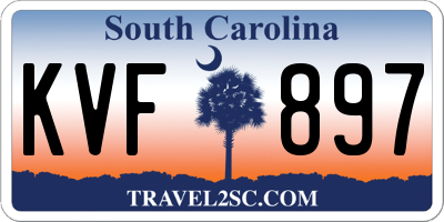 SC license plate KVF897