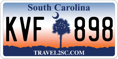 SC license plate KVF898