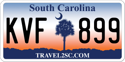 SC license plate KVF899