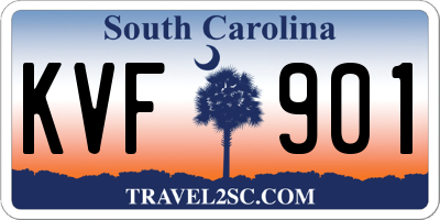 SC license plate KVF901