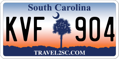 SC license plate KVF904
