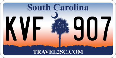 SC license plate KVF907