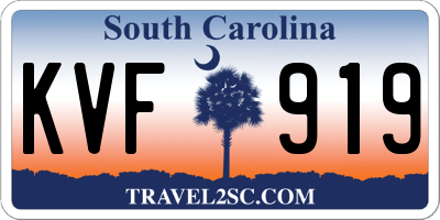 SC license plate KVF919