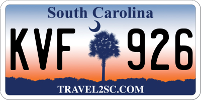 SC license plate KVF926