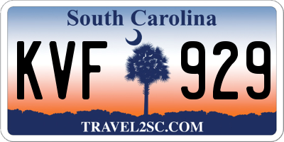 SC license plate KVF929