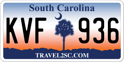 SC license plate KVF936