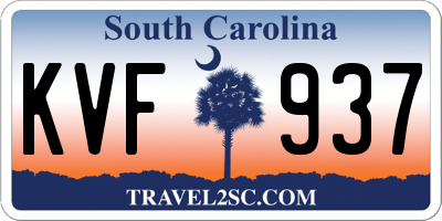 SC license plate KVF937