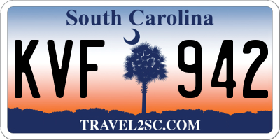 SC license plate KVF942