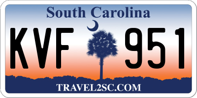 SC license plate KVF951