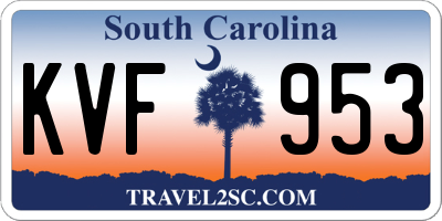 SC license plate KVF953