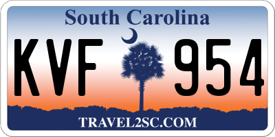 SC license plate KVF954