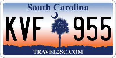 SC license plate KVF955