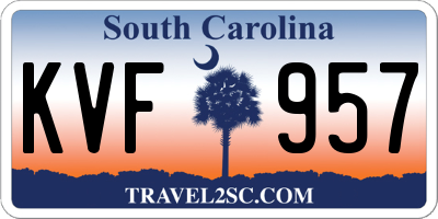 SC license plate KVF957